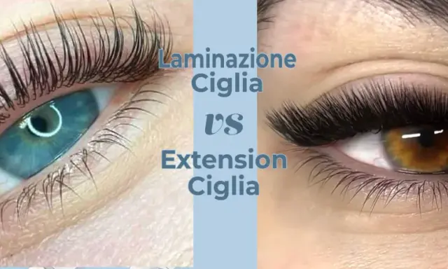 Occhi con ciglia laminate e ciglia extension. Scopri come allungare le ciglia in casa con questi trattamenti.