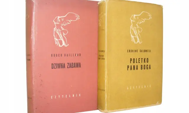 Dwie książki: "Dziwna zabawa" Rogera Vaillanda i "Poletko Pana Boga" Erskina Caldwell'a.