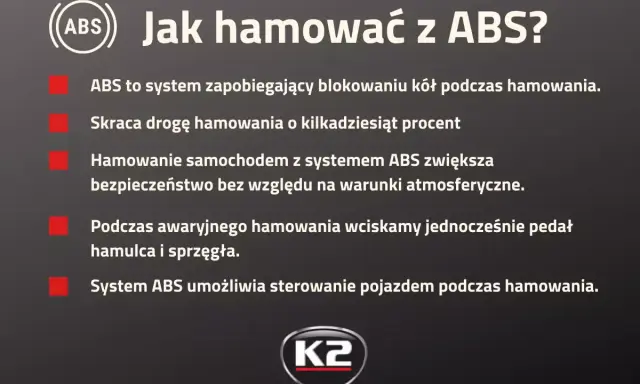 Jak hamować z ABS? System ABS w samochodzie zapobiega blokowaniu kół, skraca drogę hamowania i zwiększa bezpieczeństwo.