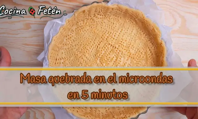 Masa quebrada lista en 5 minutos en microondas. ¡Perfecta para tus recetas dulces y saladas!