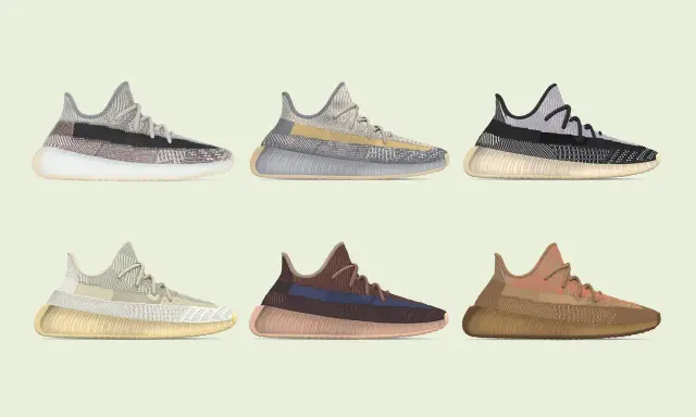 Kolekcja butów Yeezy w różnych kolorach i wzorach. Od klasycznych po nowe, wszystkie modele Yeezy prezentują się stylowo.