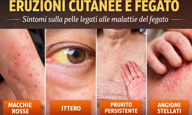 Eruzioni cutanee, ittero, prurito e angiomi stellati: sintomi di malattie epatiche. Attenzione, il cortisone fa male al fegato.