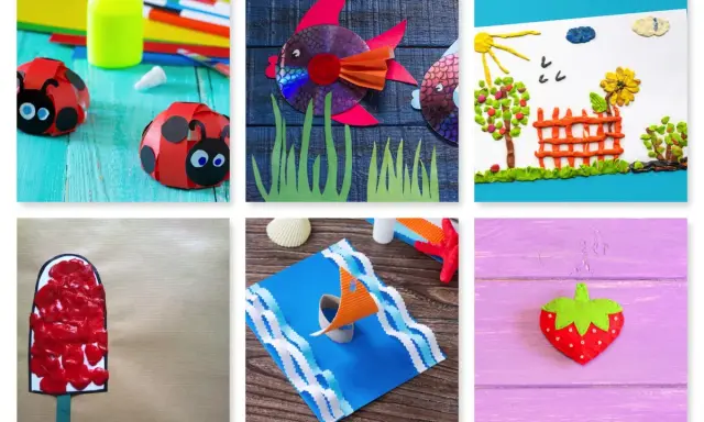 Manualidades divertidas para niños: mariquitas, peces, paisajes, helados, barcos y fresas. ¡Ideas creativas para experiencias para niños!
