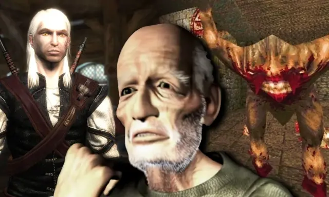 Wspomnienia z gry dzieciństwa: Geralt z Rivii, stary mężczyzna i krwiożerczy potwór.