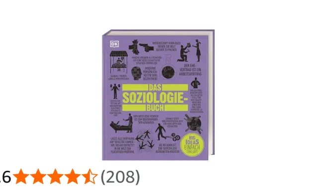 Das Soziologie-Buch erklärt komplexe Soziologie-Themen mit Illustrationen.