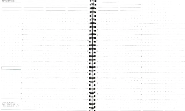 Un agenda hebdomadaire vierge, idéal pour organiser vos journées. La meilleure application agenda pour planifier vos priorités.