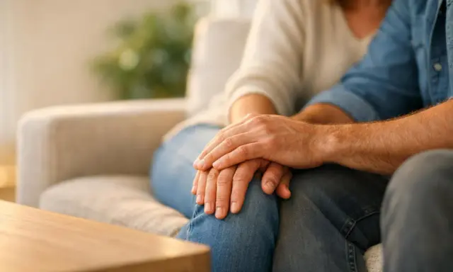 Mani che si stringono, un gesto di conforto che cerca di placare l'attaccamento insicuro.