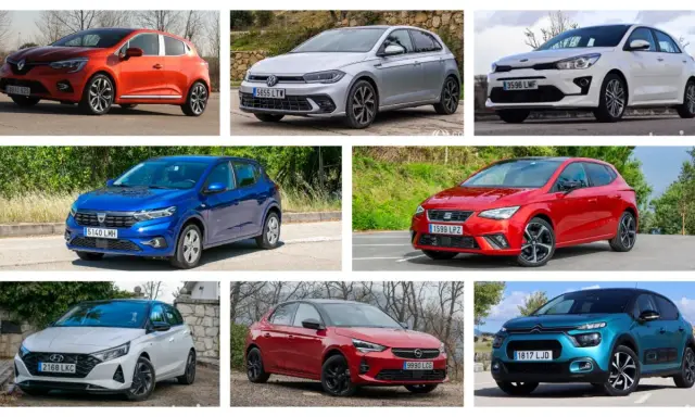 Comparativa de coches segmento D: Renault Clio, VW Polo, Kia Rio, Dacia Sandero, Seat Ibiza, Hyundai i20, Opel Corsa y Citroën C3.
