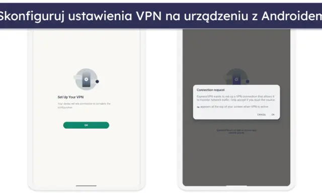 Konfiguracja VPN na Androidzie: ekran zgody na połączenie. Warto to zrobić, by zapewnić sobie bezpieczeństwo w sieci.