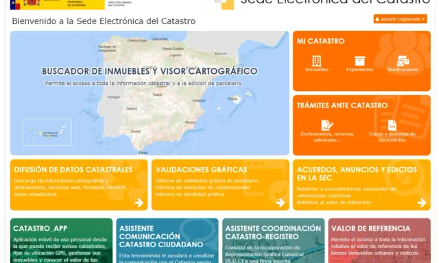Portal del Catastro español. Accede a información catastral, trámites y el valor de referencia de inmuebles.