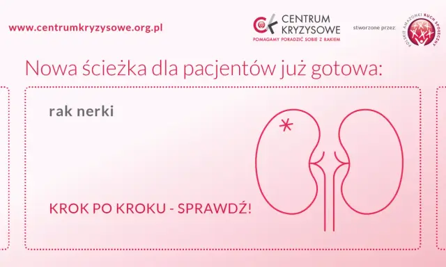 Nowa ścieżka dla pacjentów z rakiem nerki. Centrum Kryzysowe zaprasza do sprawdzenia krok po kroku.