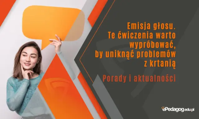 Kobieta z dymkiem myśli. Teksty logopedyczne do czytania dla dorosłych pomagają uniknąć problemów z krtanią. Porady i aktualności.
