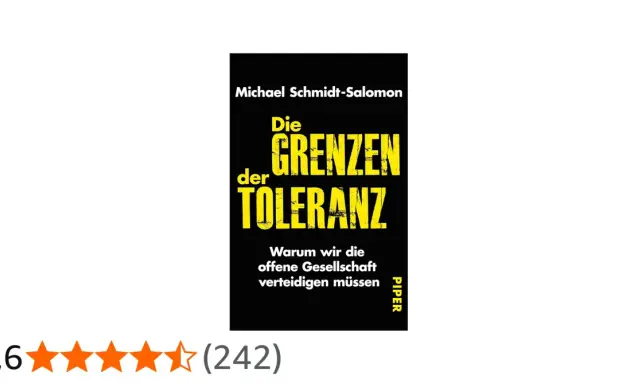 Buchcover "Die Grenzen der Toleranz" von Michael Schmidt-Salomon. Es erklärt die offene Gesellschaft und warum sie verteidigt werden muss.