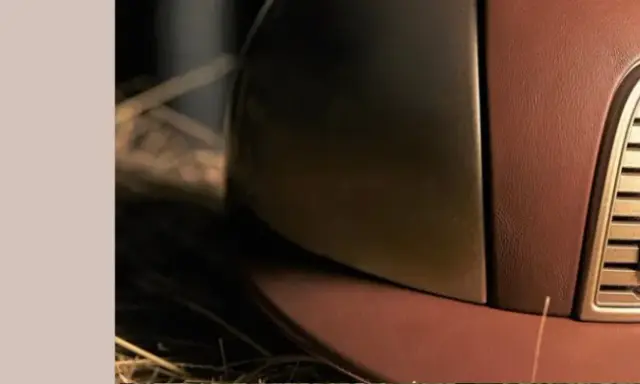 Brązowy kask jeździecki KEP Italia z metalicznym elementem i logo.