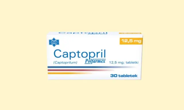 Opakowanie leku Captopril 12,5 mg, zawierające 30 tabletek.