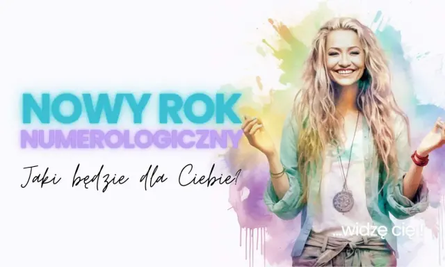 Nowy rok numerologiczny: jaki będzie dla Ciebie? Uśmiechnięta kobieta z długimi włosami na tle kolorowych plam.