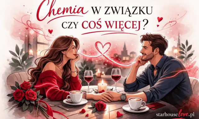 Para siedząca przy stoliku, otoczona romantyczną atmosferą, doświadcza zauroczenia.
