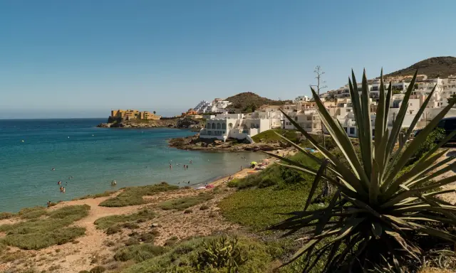 Costa de San José, Almería: playa, mar turquesa, casas blancas y un agave gigante. ¡Un paraíso que ver!