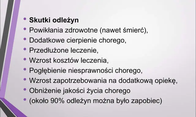 Odleżyny: Kiedy stają się śmiertelne? Powikłania i profilaktyka