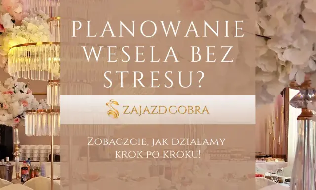 Eleganckie dekoracje i stół weselny. Zaufaj profesjonalnemu organizatorowi wesel, by zaplanować wymarzone przyjęcie bez stresu.