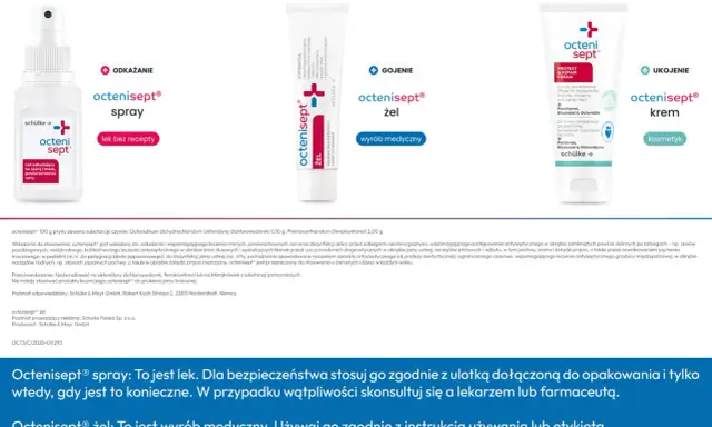 Octenisept spray i żel do odkażania ran. Domowe sposoby na dezynfekcję i gojenie.