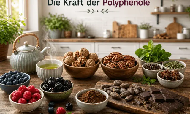 Früchte, Nüsse, Kakao und Kräuter: Die Polyphenole Wirkung ist vielfältig. Genießen Sie die Kraft der Natur!