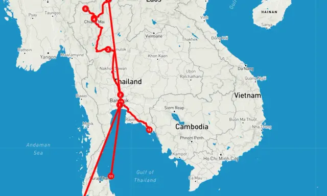 Itinerario per organizzare un viaggio in Thailandia: Bangkok, Chiang Mai, Chiang Rai e Phuket.