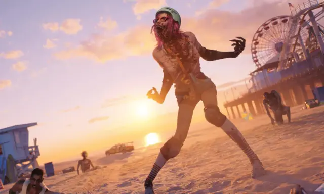 Zombi na plaży w Los Angeles, przygotowują się do walki w trybie coop Dead Island 2.