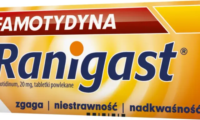 Ranigast z famotydyną na zgagę, niestrawność i nadkwaśność. Opakowanie 30 tabletek.