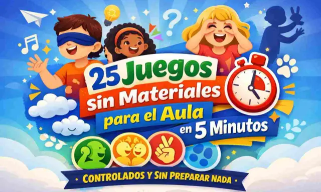 Niños jugando, 25 juegos sin materiales para el aula en 5 minutos. ¡Diversión garantizada!