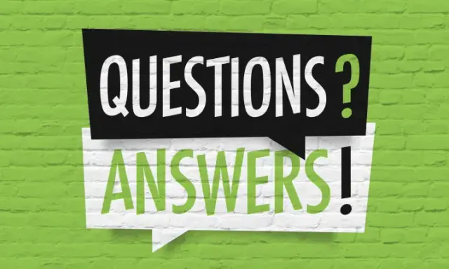 Dwa dymki z napisami "QUESTIONS?" i "ANSWERS!". FCE egzamin co daje? Odpowiedzi na pytania dotyczące certyfikatu.