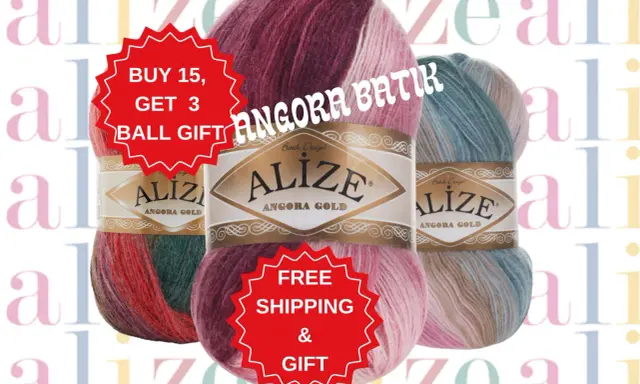 Kup 15 motków włóczki Alize Angora Gold i otrzymaj 3 gratis! Idealna na zimowe projekty.