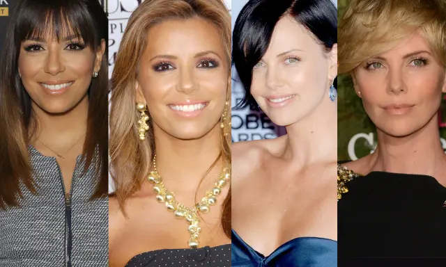 Eva Longoria et Charlize Theron montrent comment changer de tête avec différentes coiffures et couleurs de cheveux.