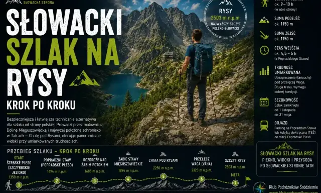 Słowacki szlak na Rysy: umiarkowana trudność, piękne widoki. Trasa dla początkujących z przewodnikiem.