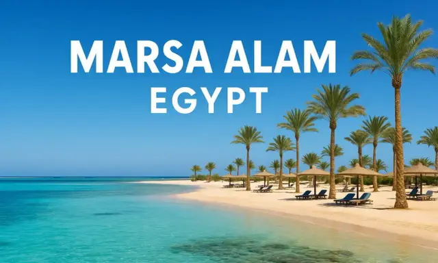 Rajska plaża w Marsa Alam, gdzie do Egiptu? Palmy, leżaki i turkusowe morze zapraszają na wymarzone wakacje.