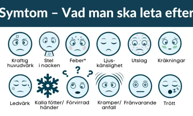 Symtom på tsetseflugan sjukdom: huvudvärk, stel nacke, feber, ljuskänslighet, utslag, kräkningar, ledvärk, kalla händer/fötter, förvirring, kramper, frånvaro, trötthet.