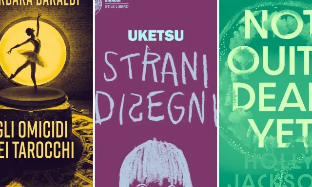 Copertine di gialli: "Gli omicidi dei tarocchi", "Strani disegni" e "Not quite dead yet". Ultime uscite da non perdere.