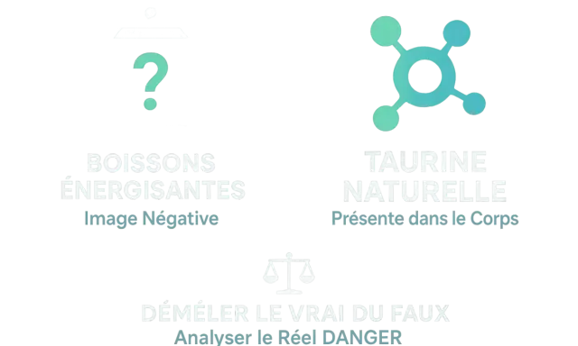 Boissons énergisantes : image négative. Taurine naturelle présente dans le corps. Analyser le réel danger des taurine effets secondaires.