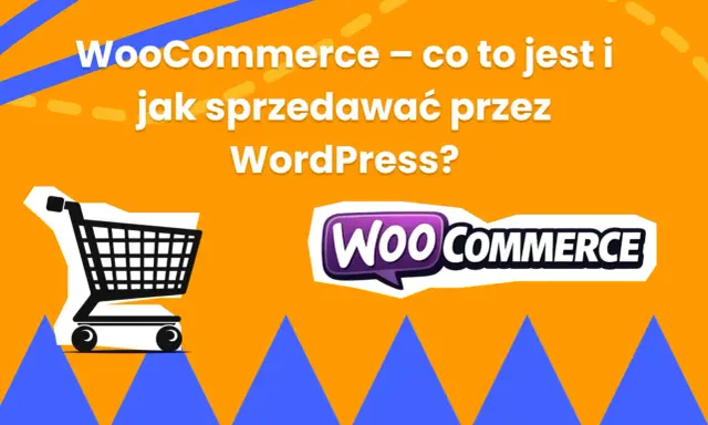 WooCommerce – co to jest i jak sprzedawać przez WordPress? Ikona koszyka i logo WooCommerce.