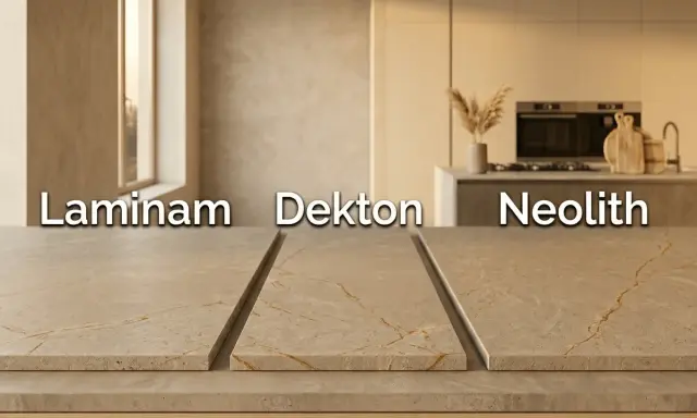 Superfici in pietra per la cucina: Laminam, Dekton e Neolith mostrano la loro bellezza.