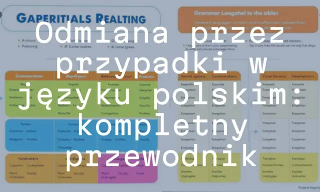Odmiana przez przypadki w języku polskim: kompletny przewodnik.