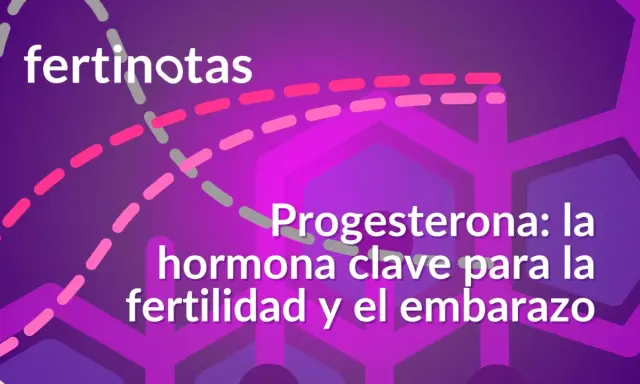 Progesterona: la hormona clave para la fertilidad y el embarazo. El texto "fertinotas" aparece en la parte superior.