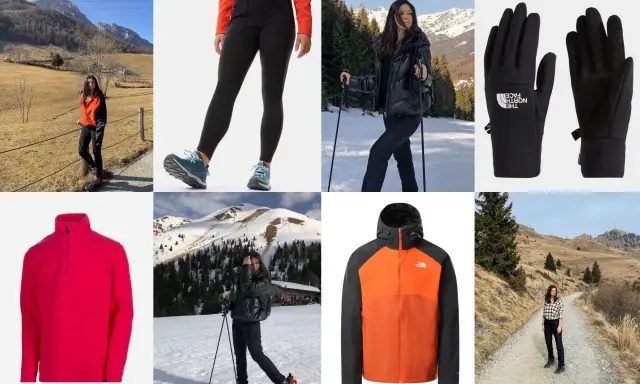 Abbigliamento per camminare in inverno: giacche, pantaloni, guanti e pile per affrontare il freddo in montagna.
