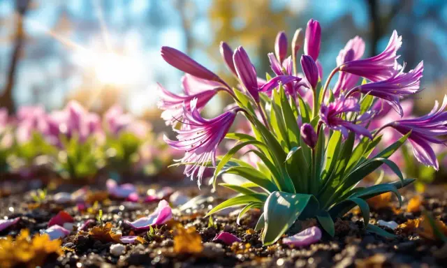 Agapanthe en pleine terre, ses fleurs mauves s'épanouissent sous le soleil. L'entretien est simple pour cette plante qui embellit le jardin.