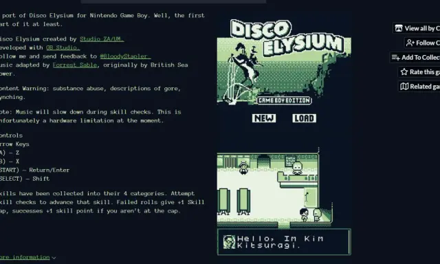 Disco Elysium na Game Boya – poradnik. Gra w stylu retro, z dialogami i mechaniką rozwoju postaci.