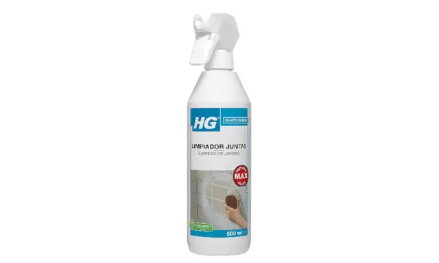 Limpiador HG para limpiar juntas del suelo. Elimina suciedad y moho, dejando las juntas como nuevas.