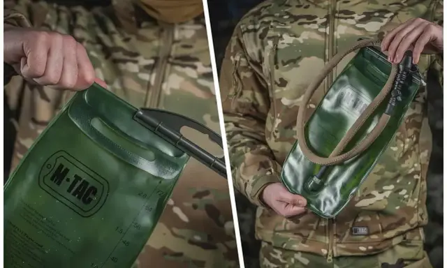 Wkład hydracyjny M-Tac z rurką, gotowy do akcji. Idealny na wyprawy.