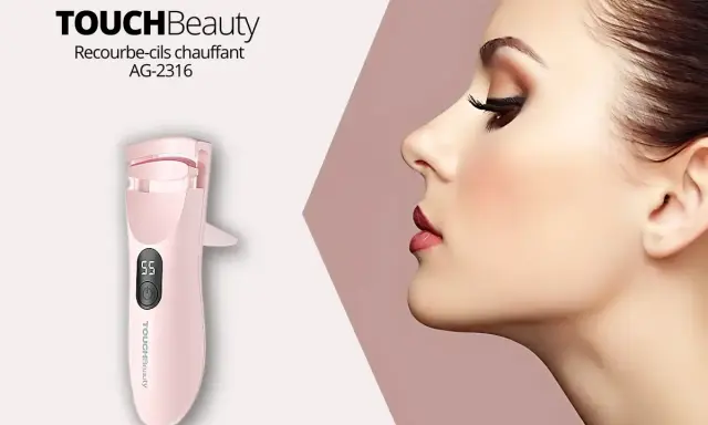 Recourbe-cils chauffant rose pour un regard de biche. Découvrez comment utiliser un recourbe cils pour des cils parfaits.