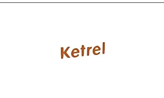 Napis "Ketrel 25 mg" w kolorze brązowym, na białym tle.