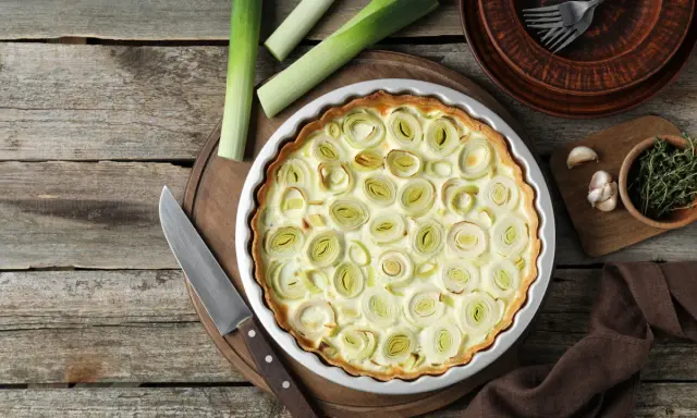 Tarta z porem na kruchym spodzie - sprawdzony przepis